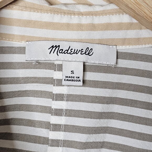 Madewell Flap-Pocket Crop Button-Up Shirt in Poplin Womens Soze Small - Picture 5 of 6